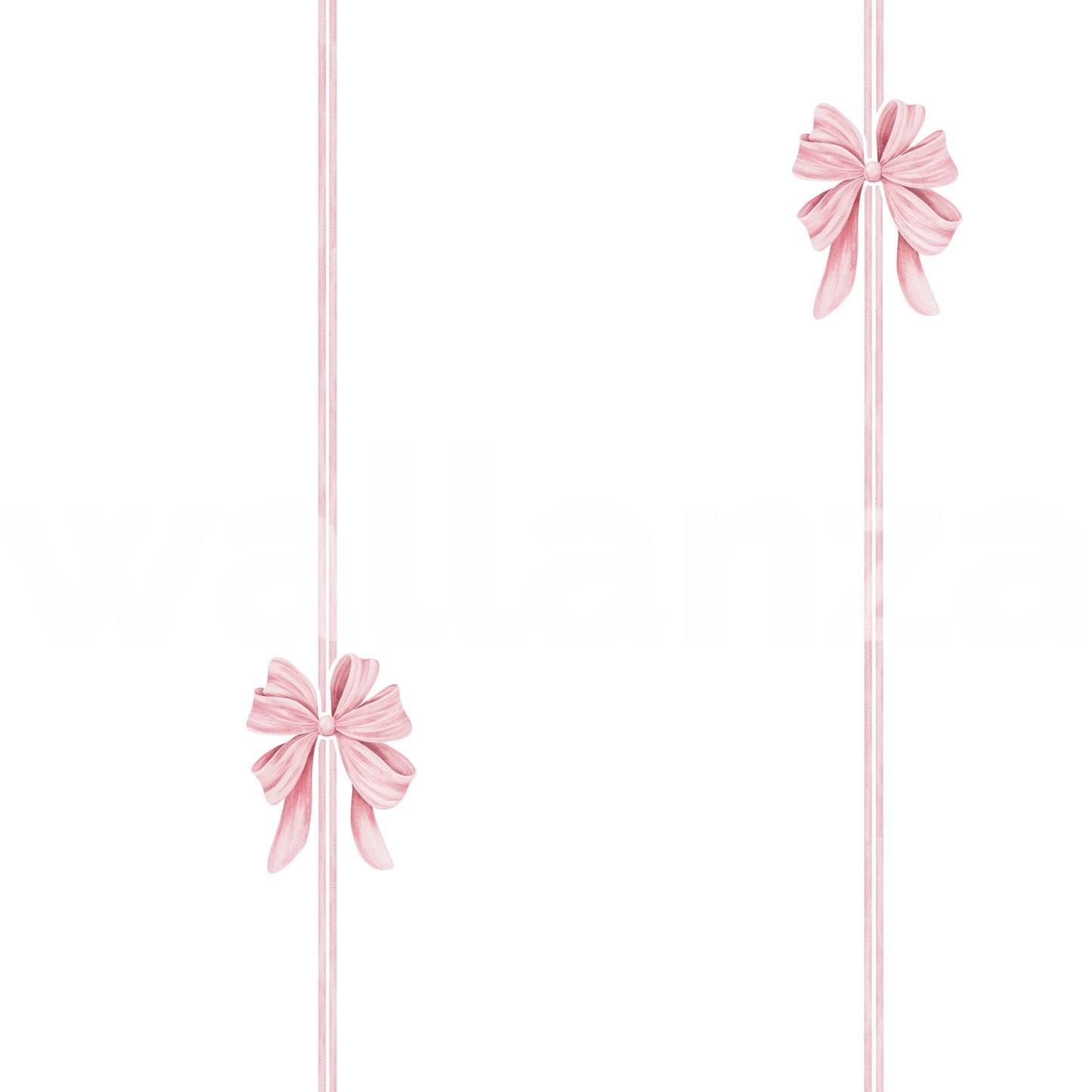 Delicate Pink Ribbon Vertical Stripe Wallpaper Wallpaper⁠
