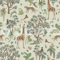 Enchanted Jungle Safari Wildlife Wall Decor Wallpaper⁠