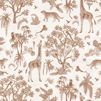 Enchanted Forest Animals Sketch Pattern Wallpaper Wallpaper⁠