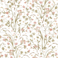 Rustic Country Meadow Floral Wall Decor Wallpaper⁠