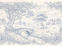 Toile de Jouy Countryside Pastoral Wallpaper Wall Mural