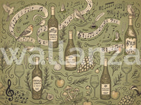 Woodland Symphony Music and Nature Illustration Wall Mural