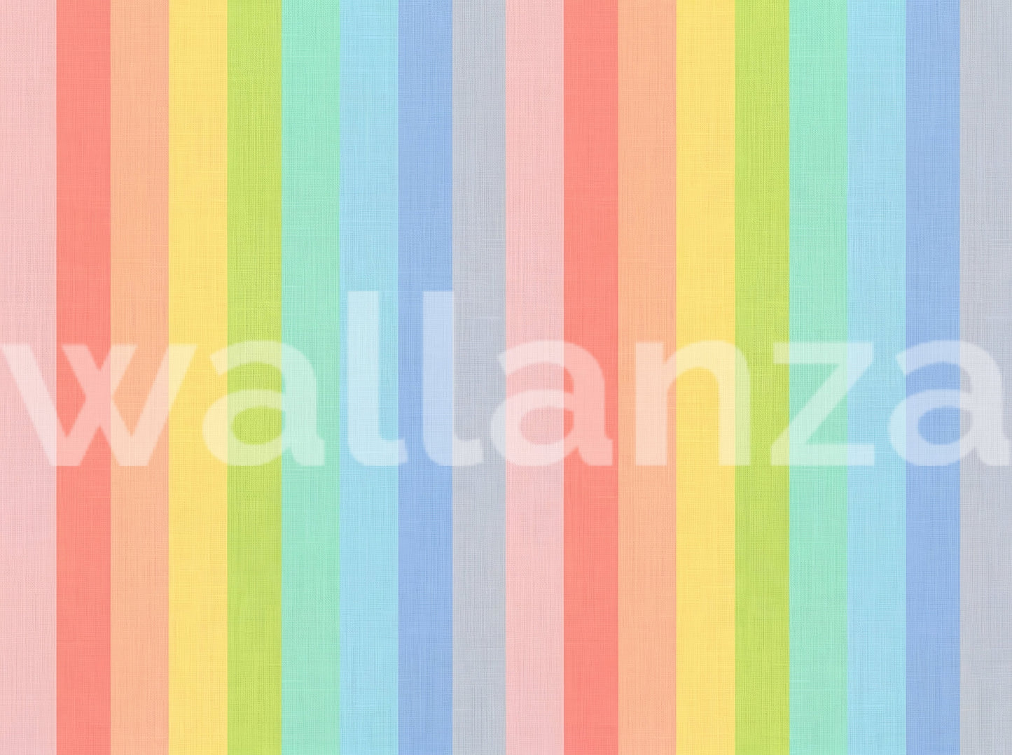 Pastel Rainbow Vertical Striped Linen Wallpaper Wall Mural