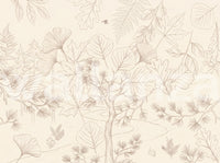 Minimalist Forest Line Art Botanical Wall Covering Wall Mural