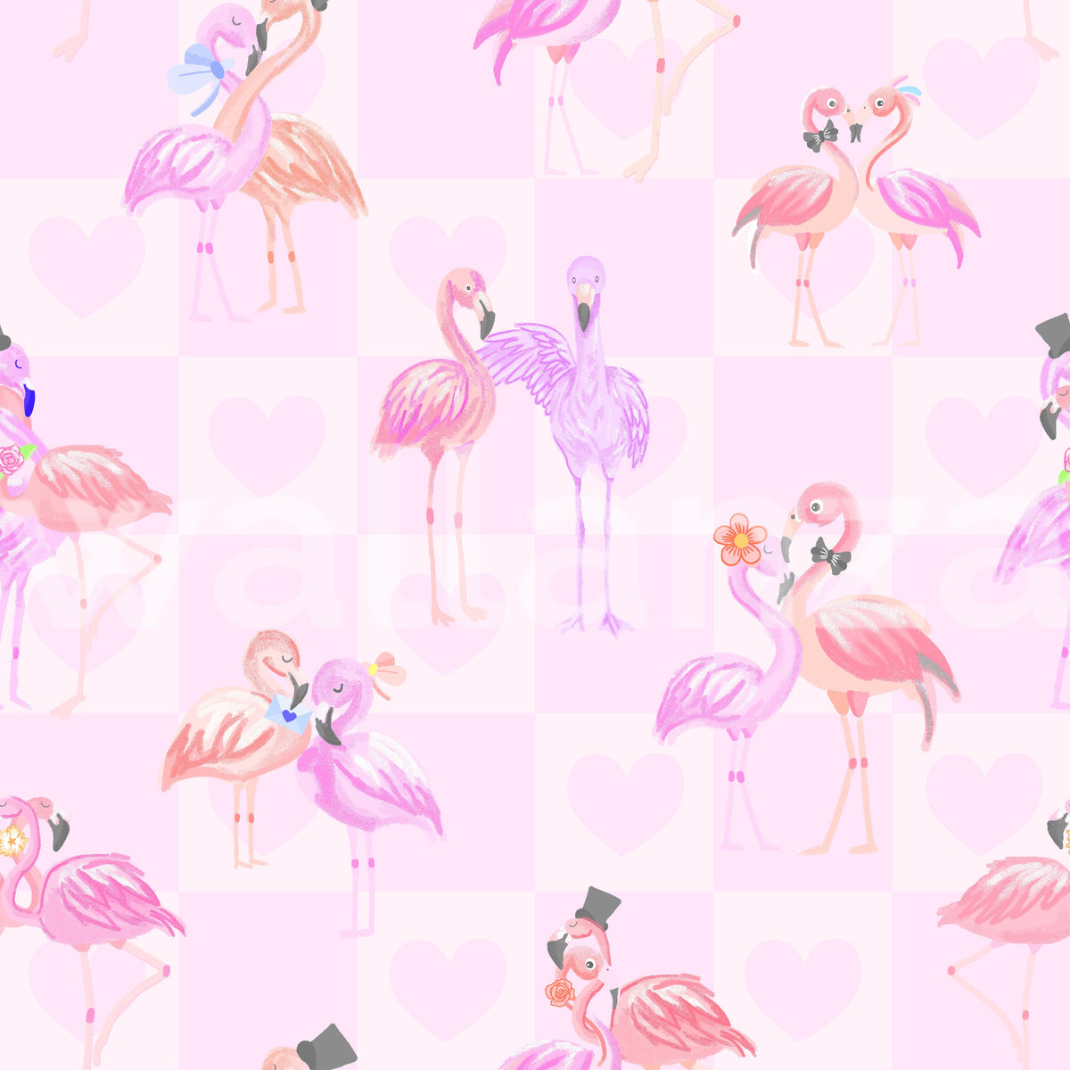 Flamingo in Love Wallpaper⁠