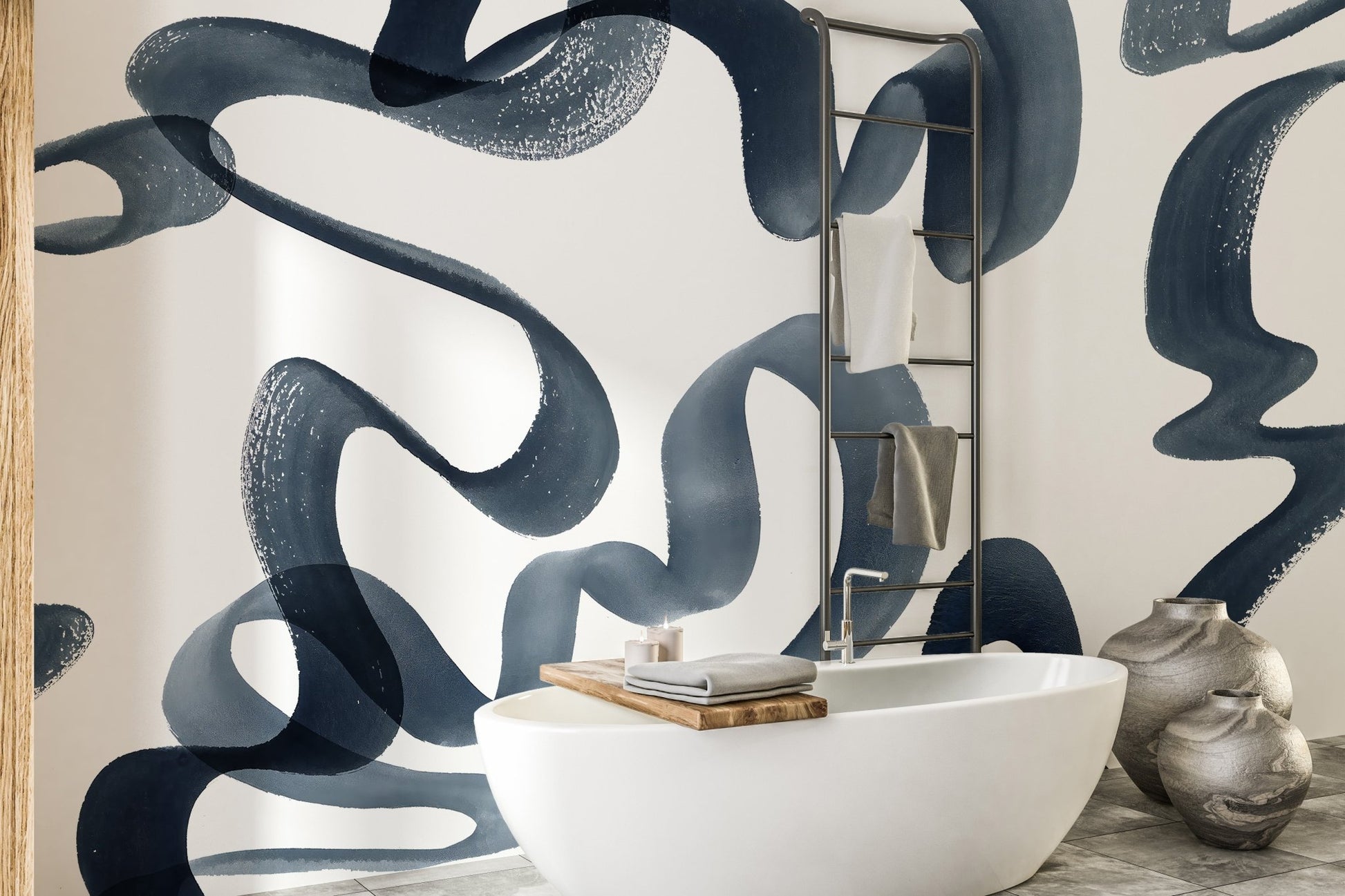 Wavy Elegance Wall Mural - Wallanza