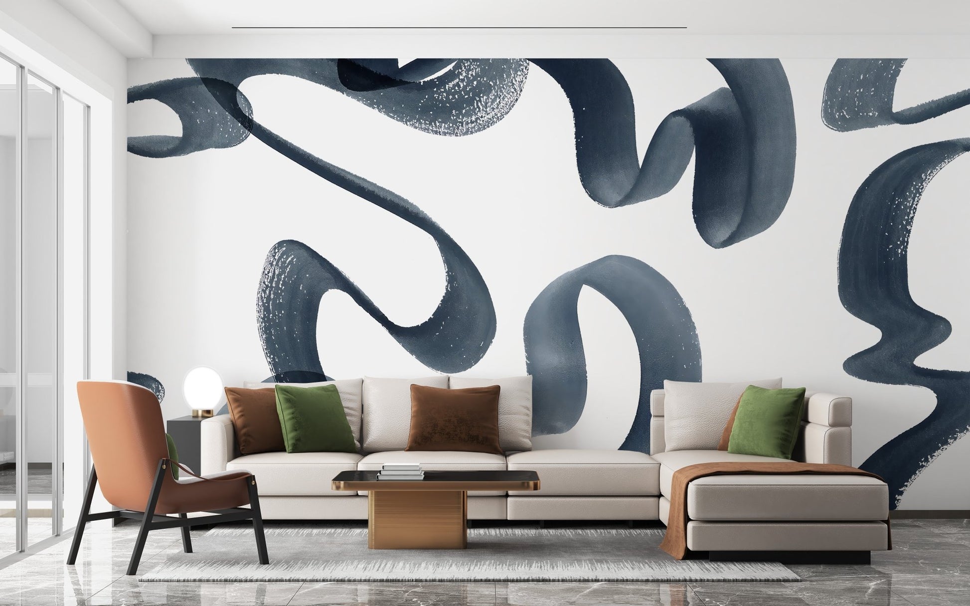 Wavy Elegance Wall Mural - Wallanza