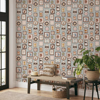 Artistic framed wildlife illustrations wall murals.