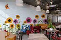 Whimsical Butterfly Floral Wallpaper - Wallanza