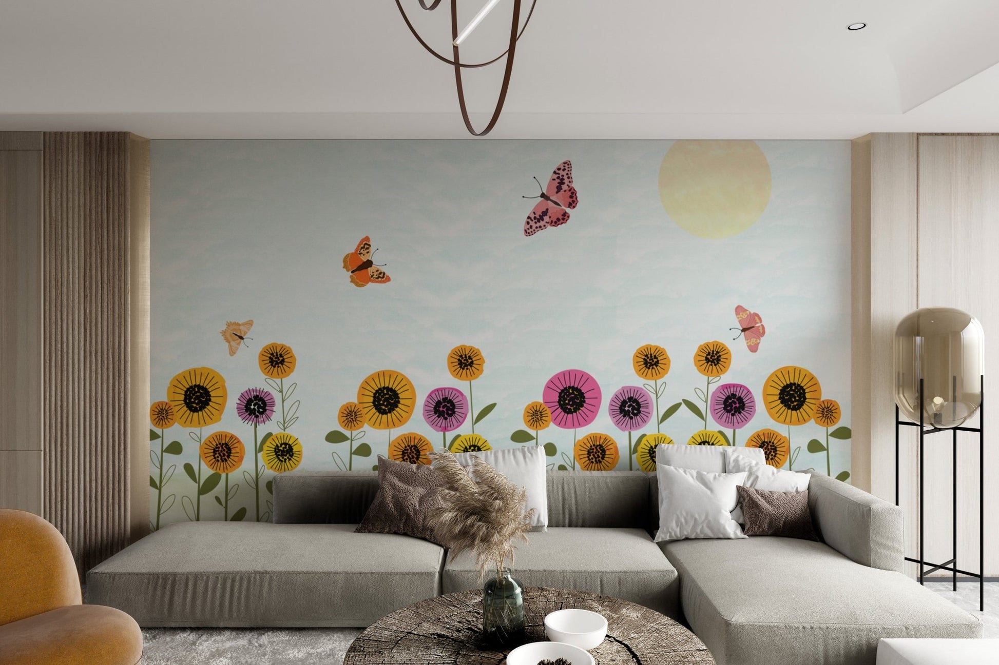 Whimsical Butterfly Floral Wallpaper - Wallanza