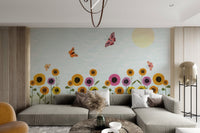 Whimsical Butterfly Floral Wallpaper - Wallanza