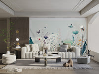 Whimsical Butterfly Garden Wallpaper - Wallanza