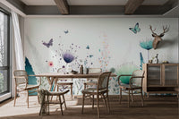 Whimsical Butterfly Garden Wallpaper - Wallanza