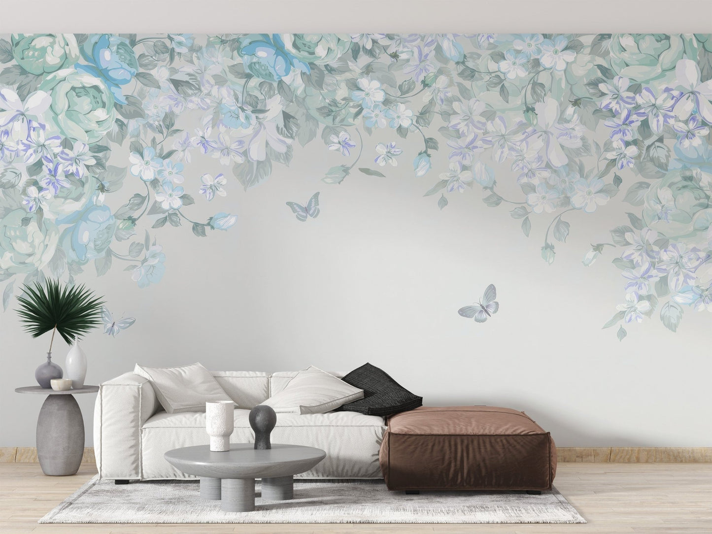 Whimsical Butterfly Meadow Wall Mural - Wallanza