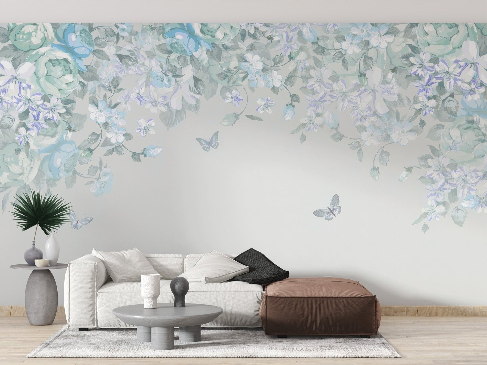 Whimsical Butterfly Meadow Wall Mural - Wallanza