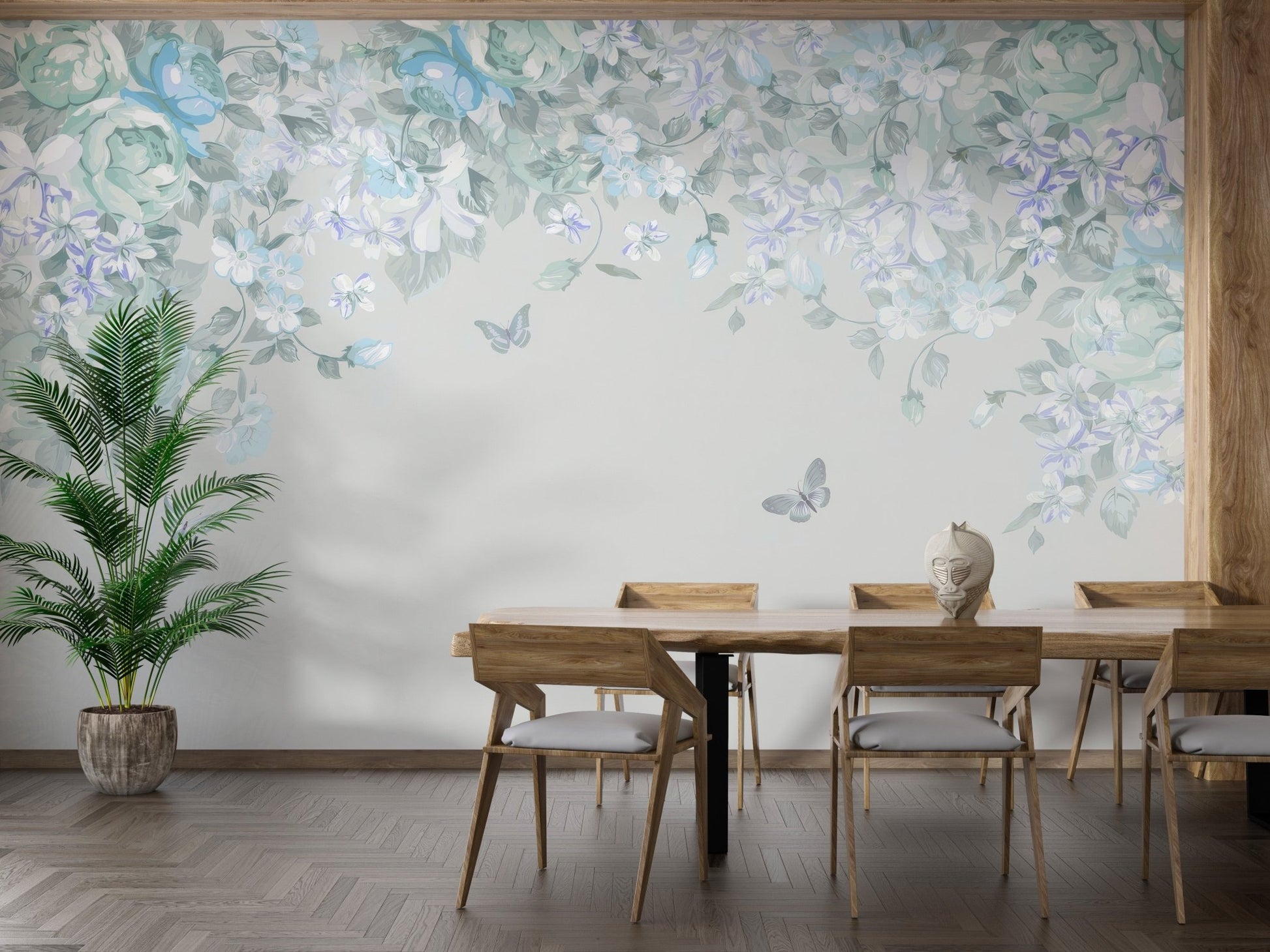 Whimsical Butterfly Meadow Wall Mural - Wallanza