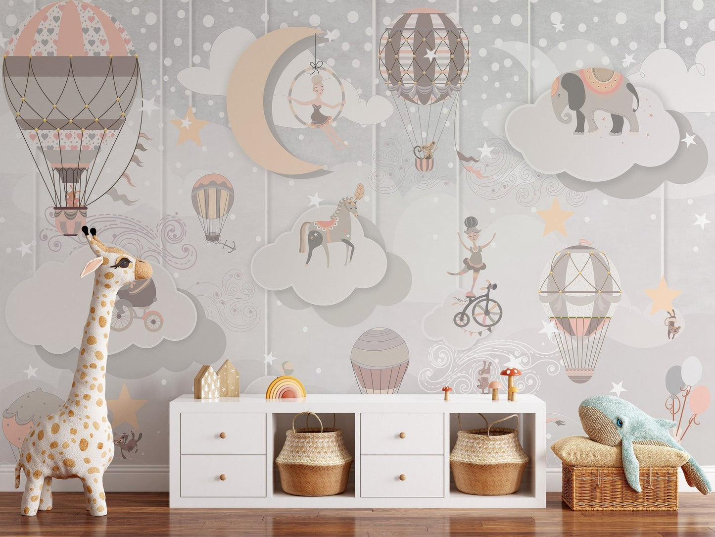 Whimsical Circus Wallpaper Mural - Wallanza