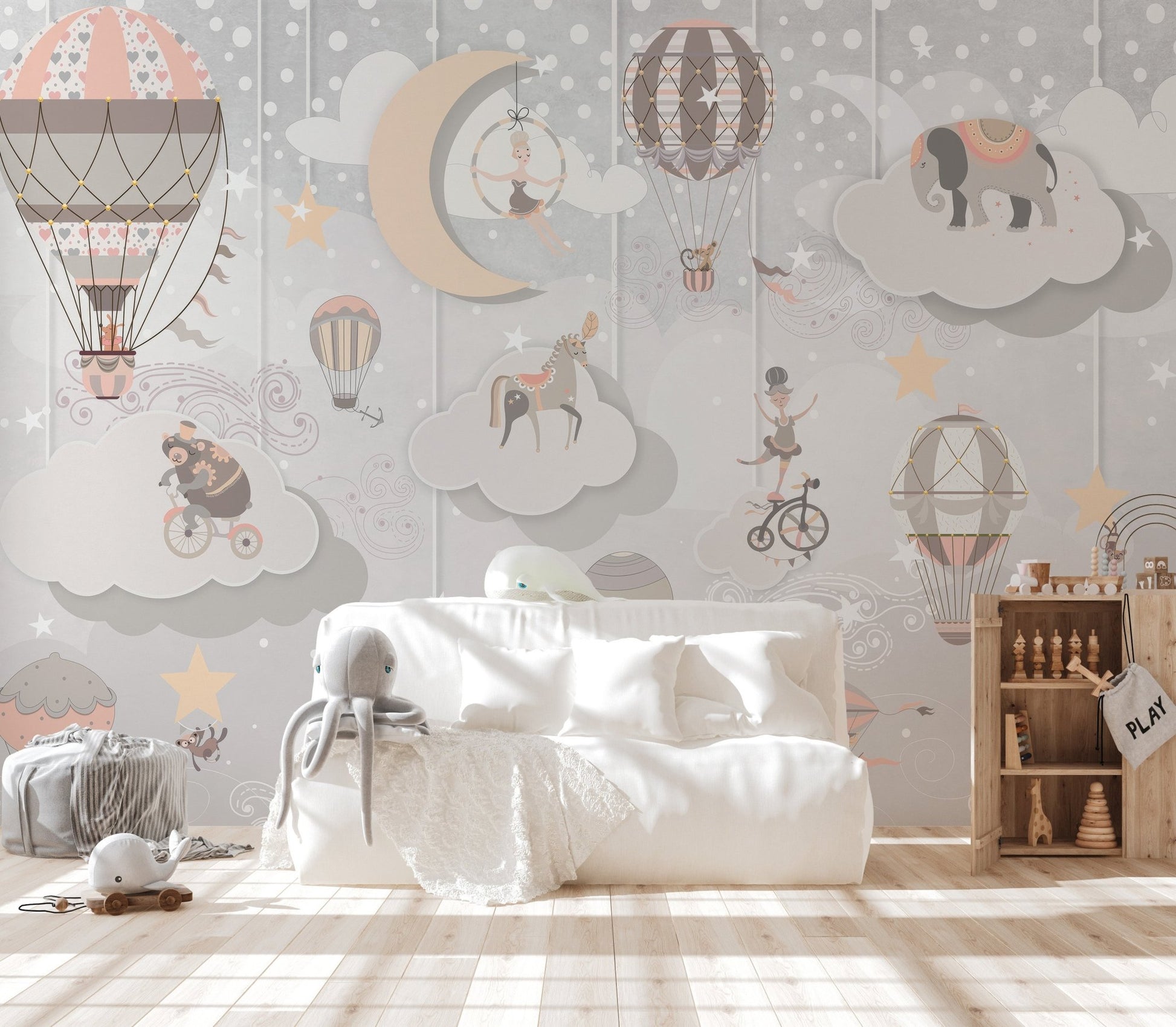 Whimsical Circus Wallpaper Mural - Wallanza