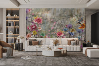 Whimsical Floral Garden Wallpaper - Wallanza