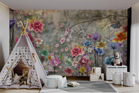 Whimsical Floral Garden Wallpaper - Wallanza