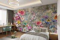 Whimsical Floral Garden Wallpaper - Wallanza