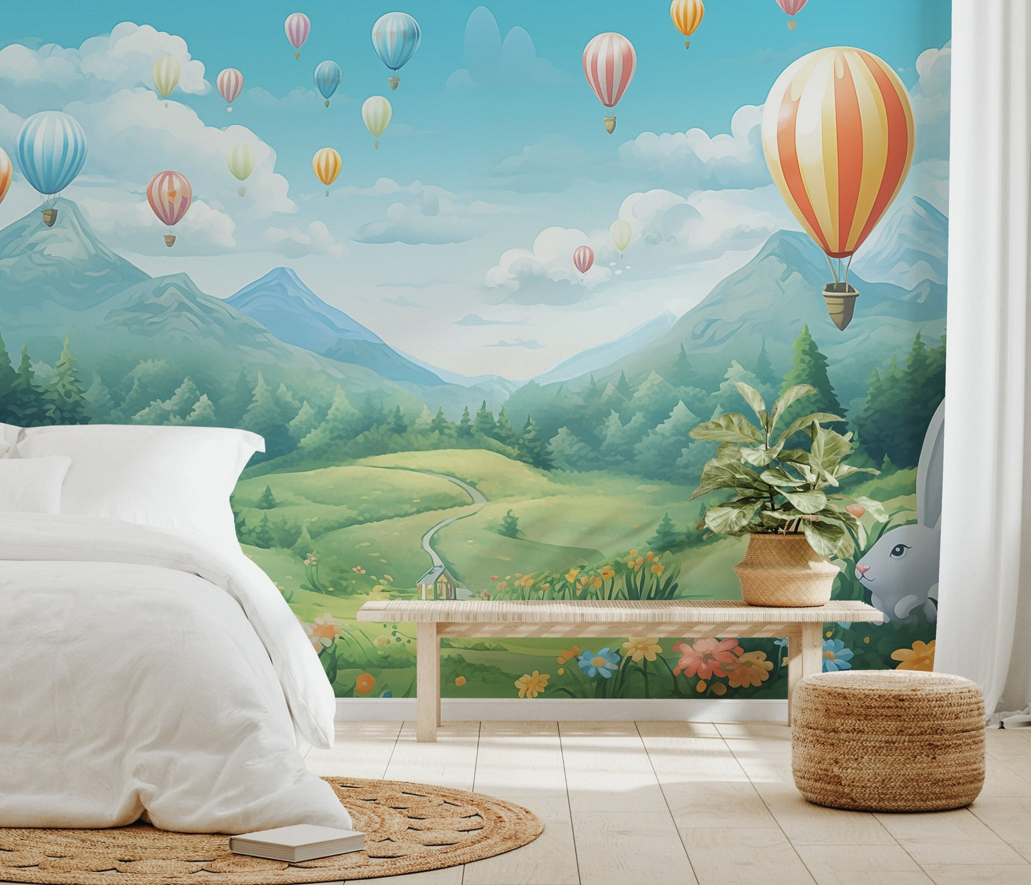 Whimsical Hot Air Balloon Wallpaper - Wallanza