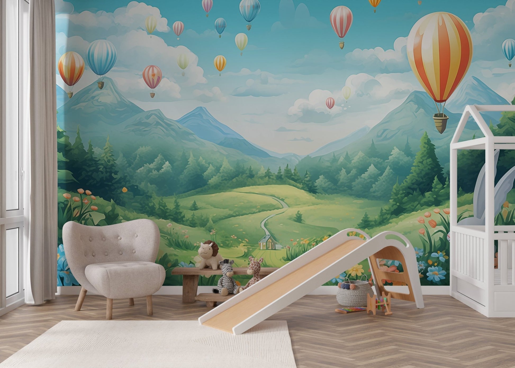 Whimsical Hot Air Balloon Wallpaper - Wallanza