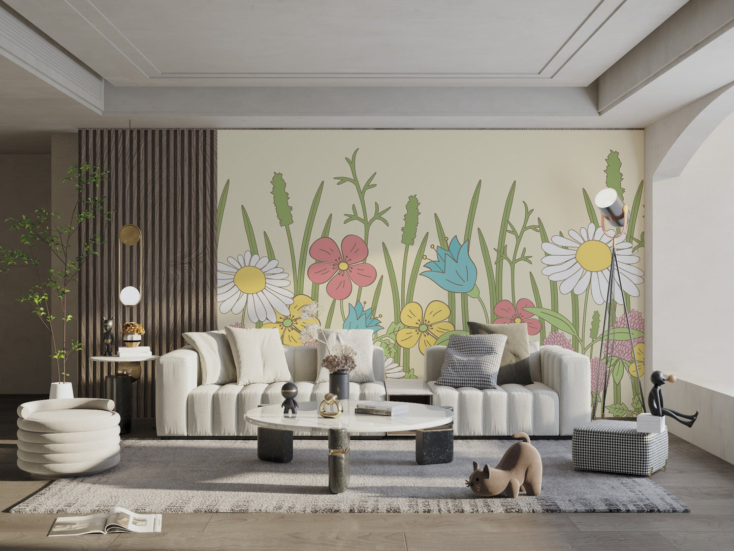 Whimsical Wildflower Botanical Wallpaper - Wallanza