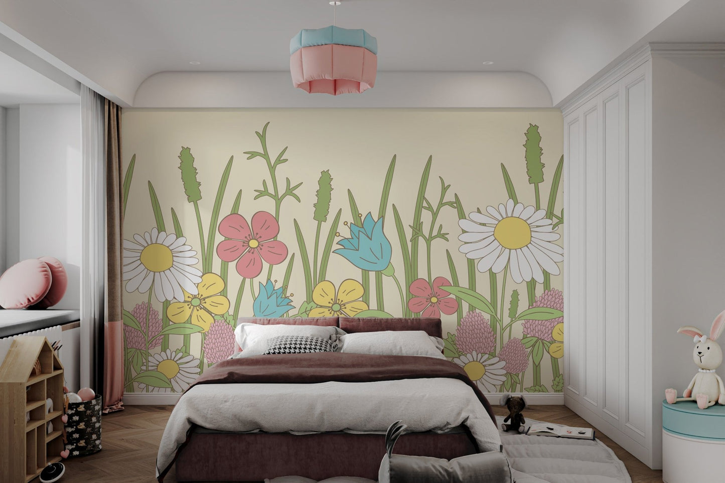 Whimsical Wildflower Botanical Wallpaper - Wallanza