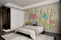 Whimsical Wildflower Botanical Wallpaper - Wallanza