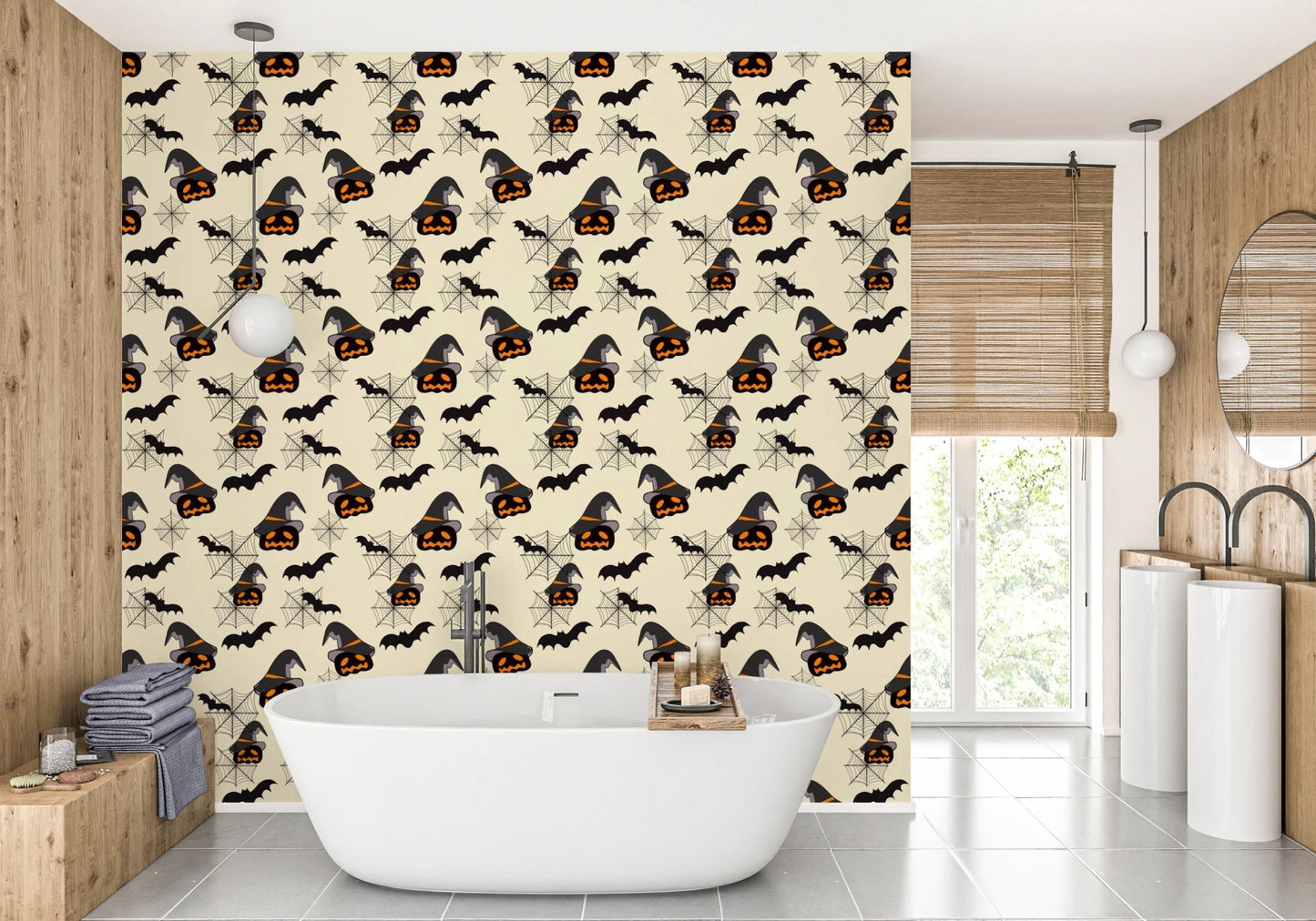 Halloween Witch Hat Rose and Spider Web Art