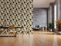 Gothic Floral Halloween Rose Pattern Background