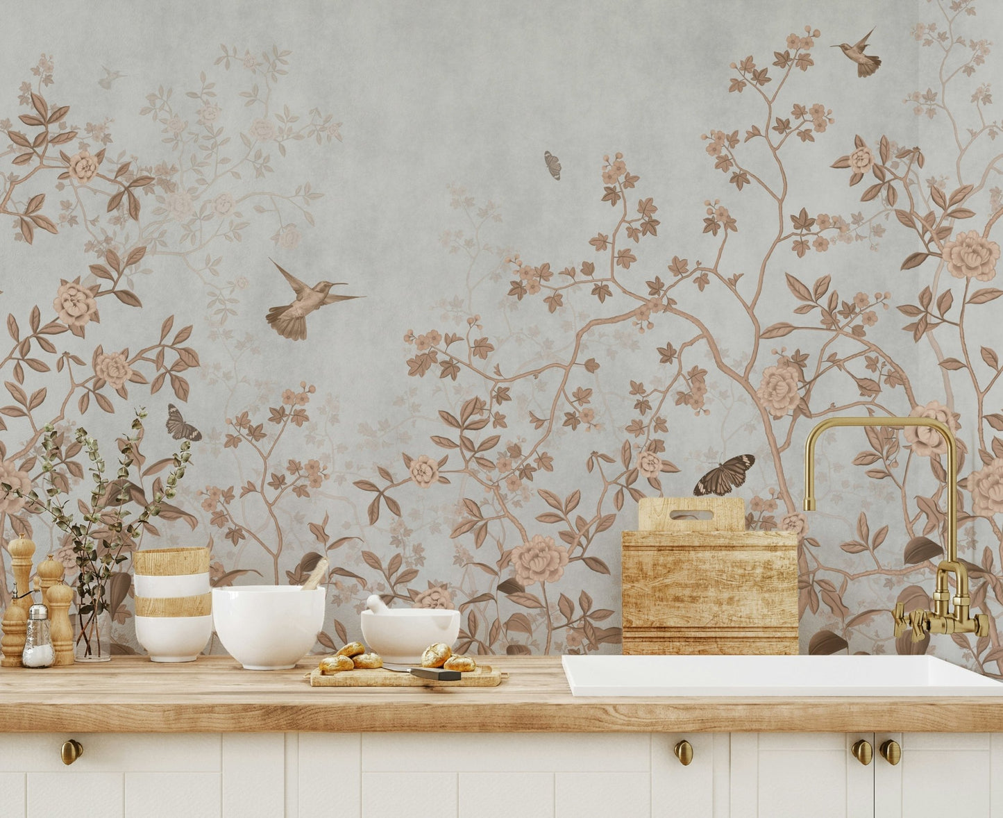 Whispers of Peonies Wall Mural - Wallanza