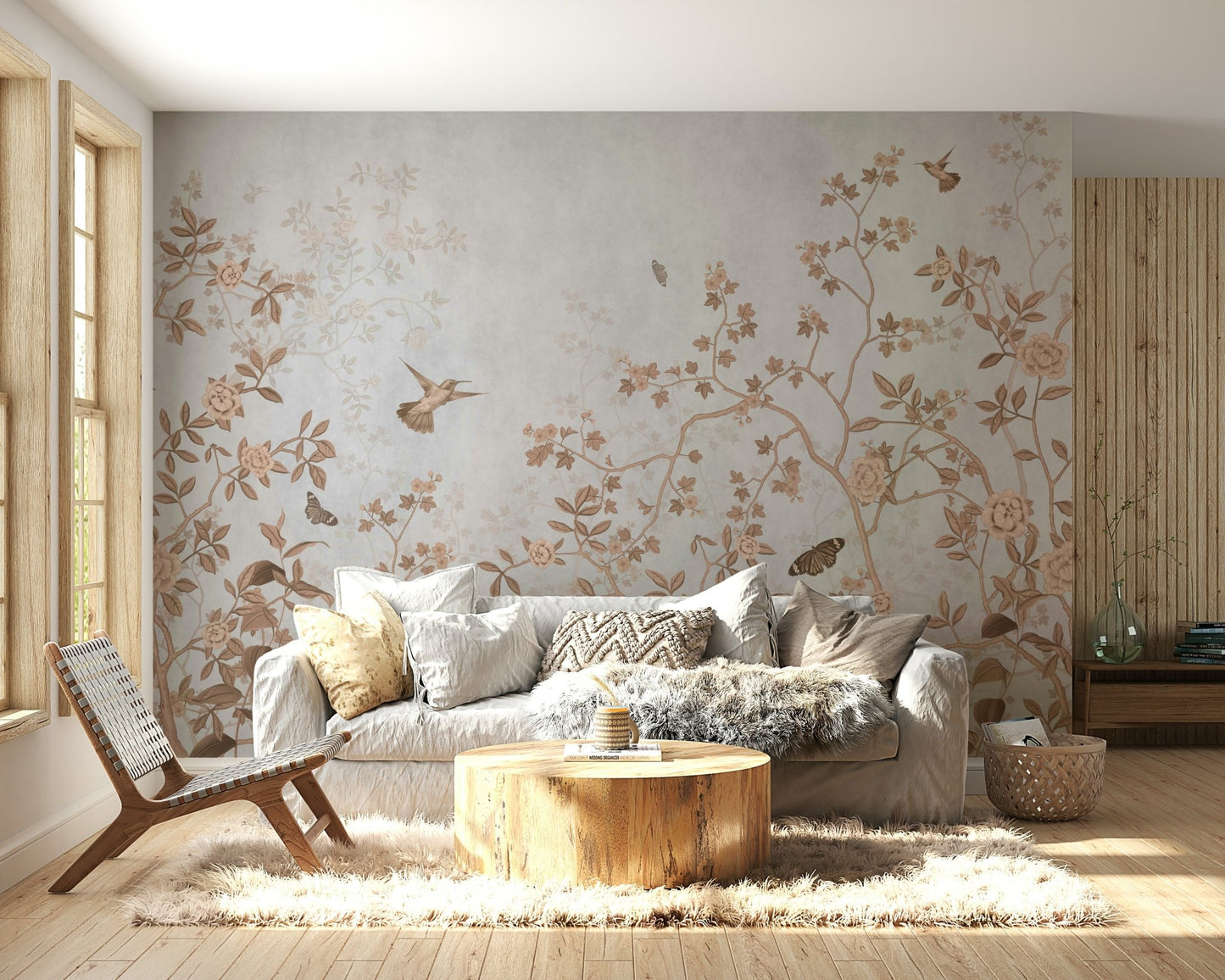Whispers of Peonies Wall Mural - Wallanza