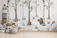 White Forest Wallpaper for Walls - Wallanza