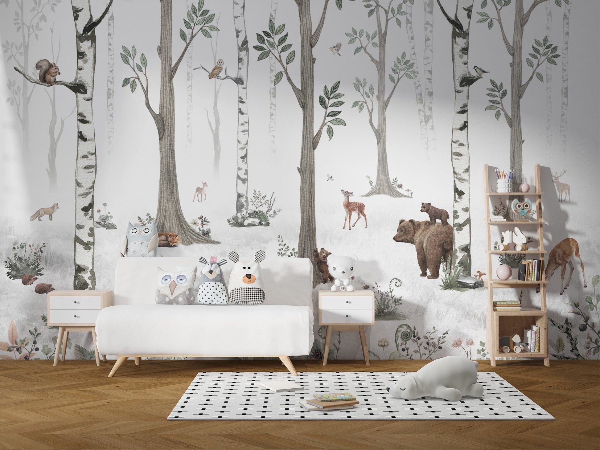 White Forest Wallpaper for Walls - Wallanza