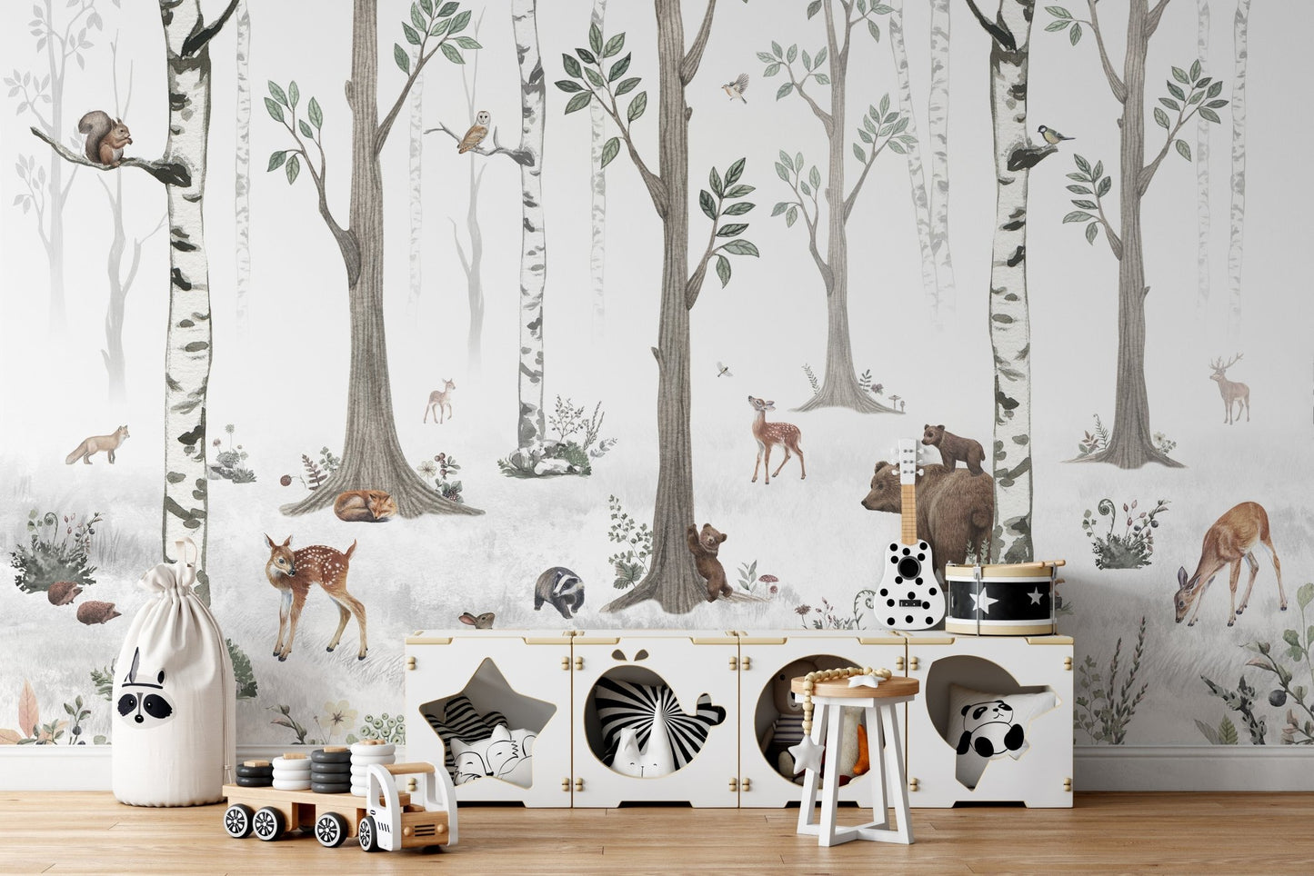 White Forest Wallpaper for Walls - Wallanza