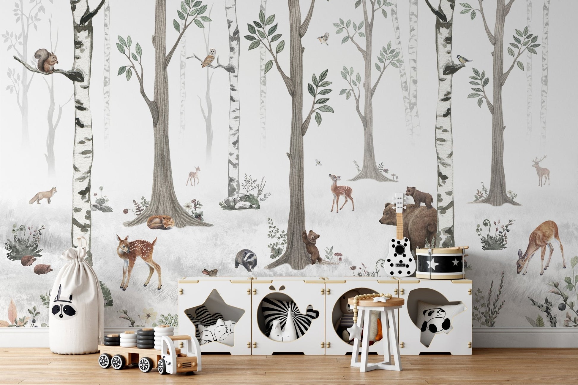 White Forest Wallpaper for Walls - Wallanza