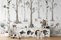 White Forest Wallpaper for Walls - Wallanza