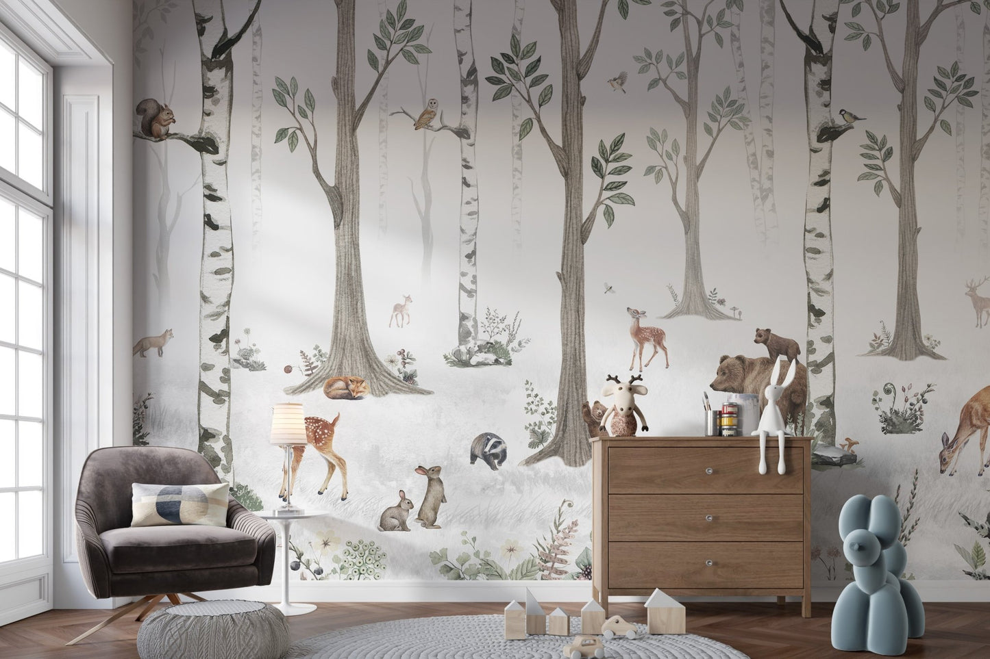 White Forest Wallpaper for Walls - Wallanza
