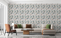 Tropical Palms Whitewashed Wallpaper Mural for style