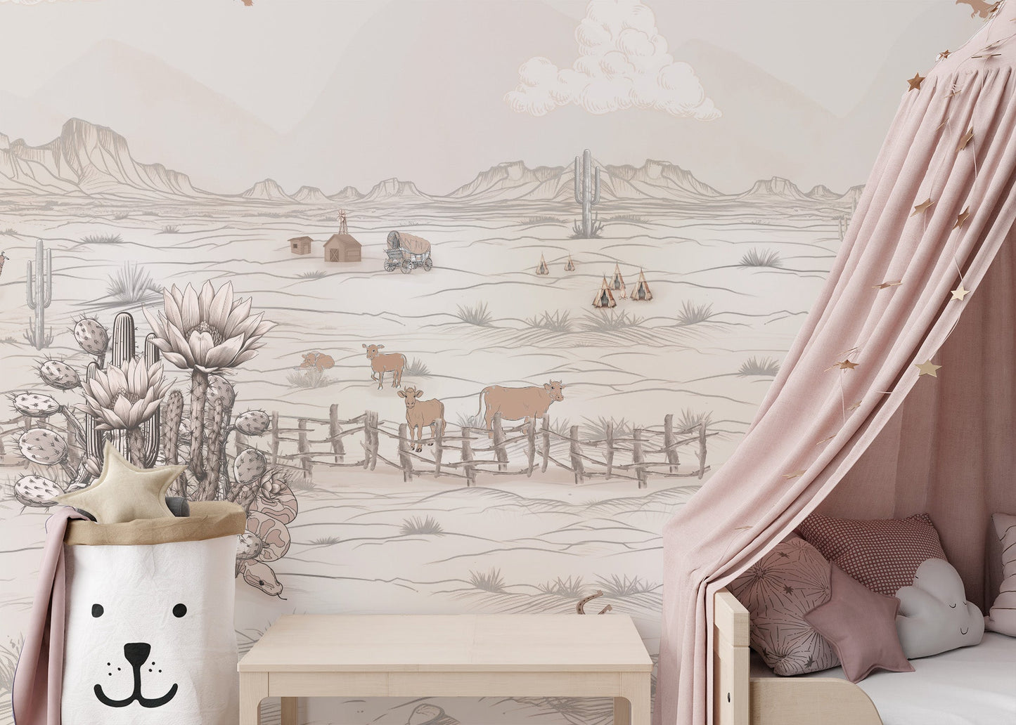 Wild West Cowboy Mural Wallpaper - Wallanza