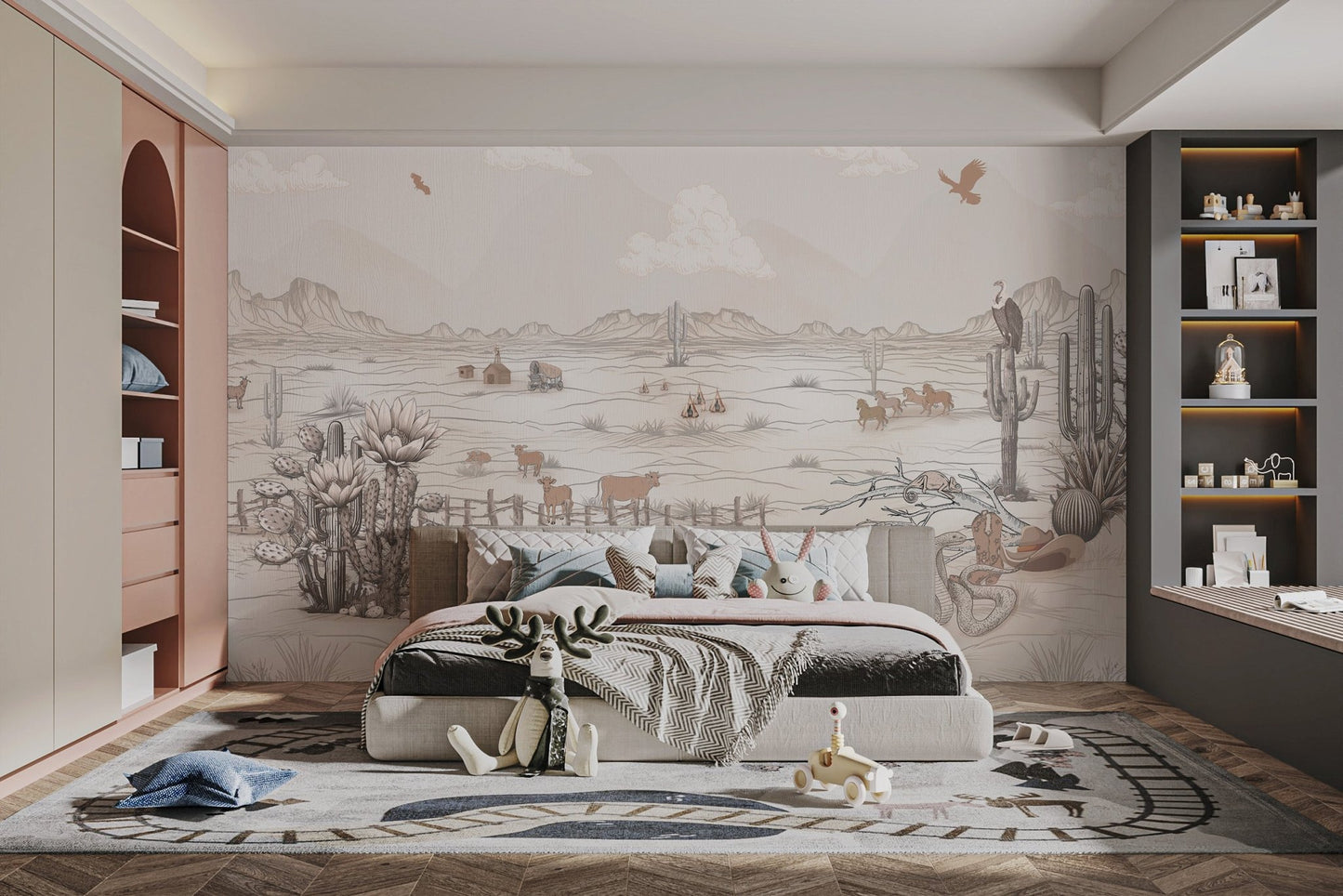 Wild West Cowboy Mural Wallpaper - Wallanza