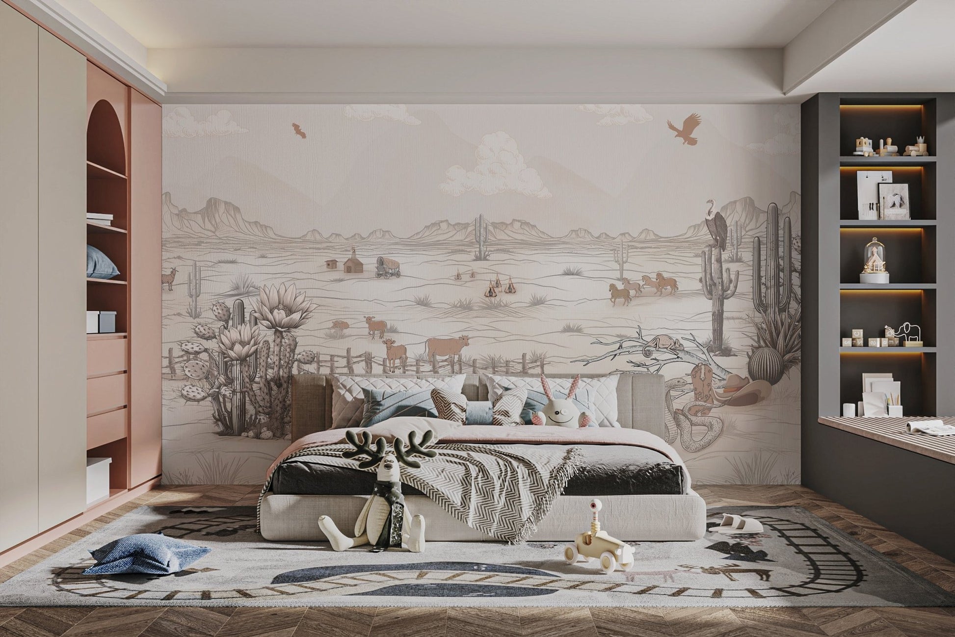 Wild West Cowboy Mural Wallpaper - Wallanza