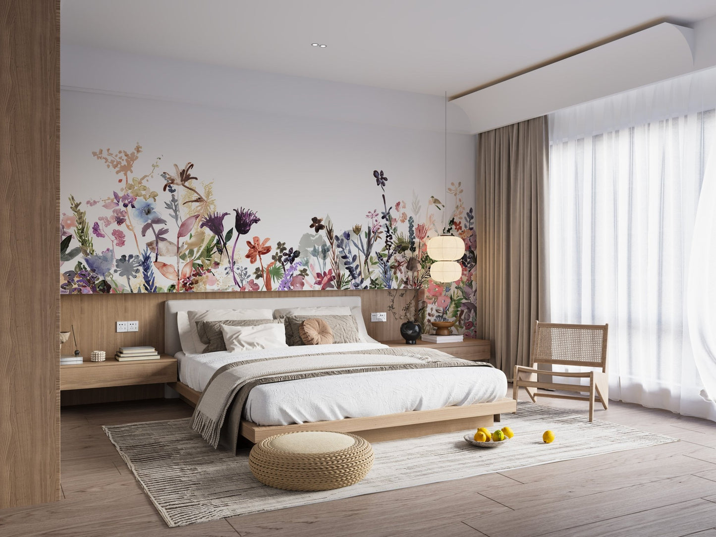 Wildflower Whispers Wall Mural - Wallanza