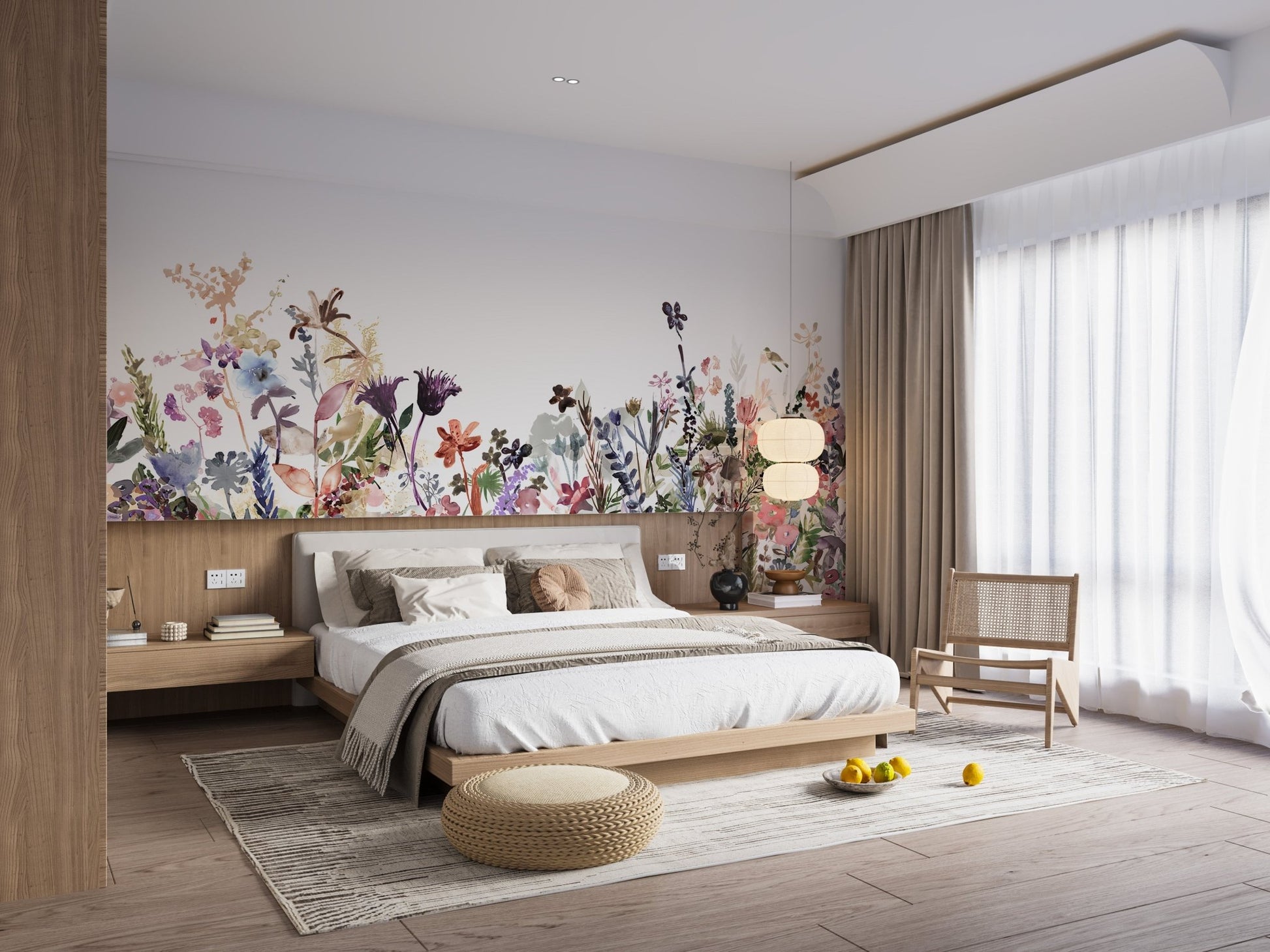 Wildflower Whispers Wall Mural - Wallanza