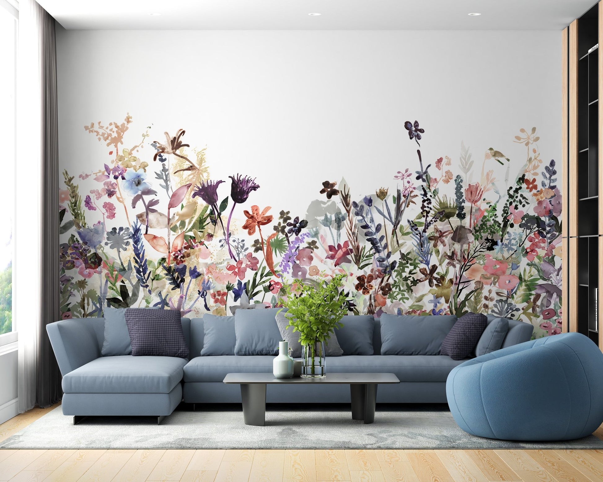 Wildflower Whispers Wall Mural - Wallanza