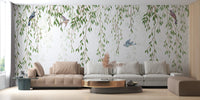 Willow Tree Branches with Birds Wall mural for Large living space.