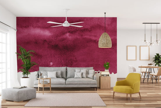 Wine-infused splendor mural creating a sophisticated living room ambiance.
