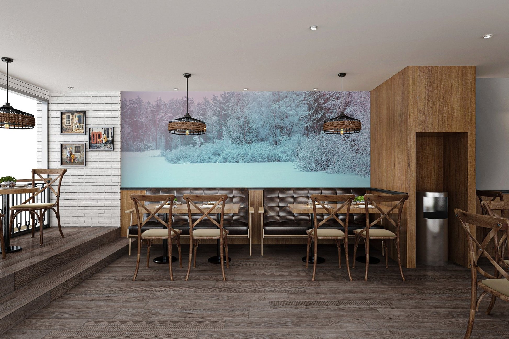 Winter Landscape Snow Forest Wallpaper - Wallanza